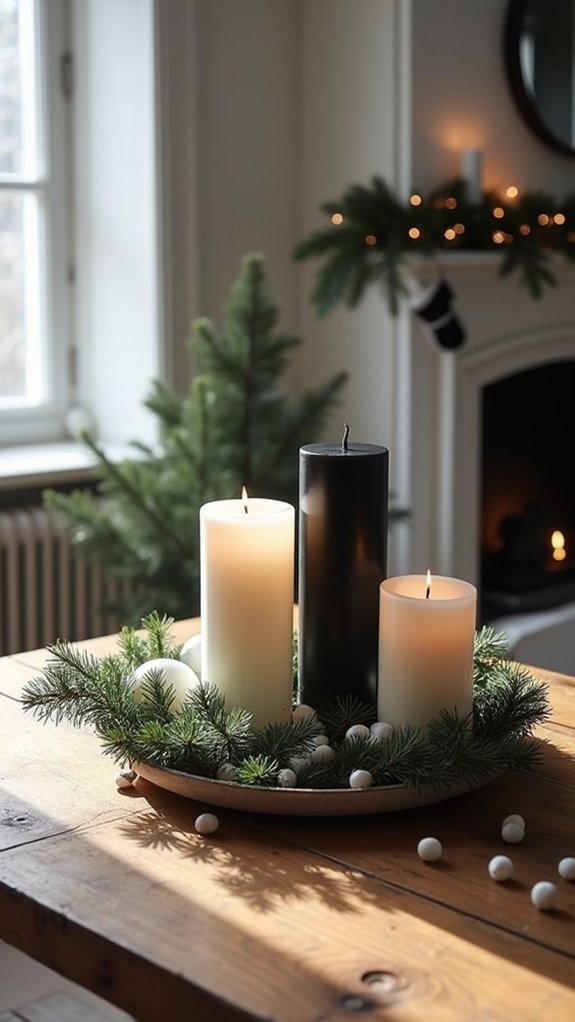 cozy chic candle arrangements