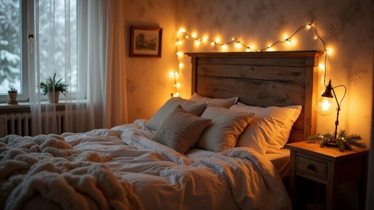 23 Romantic Bedroom Christmas Light Ideas for Peaceful Winter Nights cozy christmas bedroom lighting