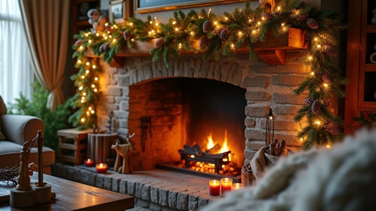 cozy christmas mantel decorations