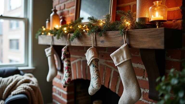 cozy christmas mantle decor