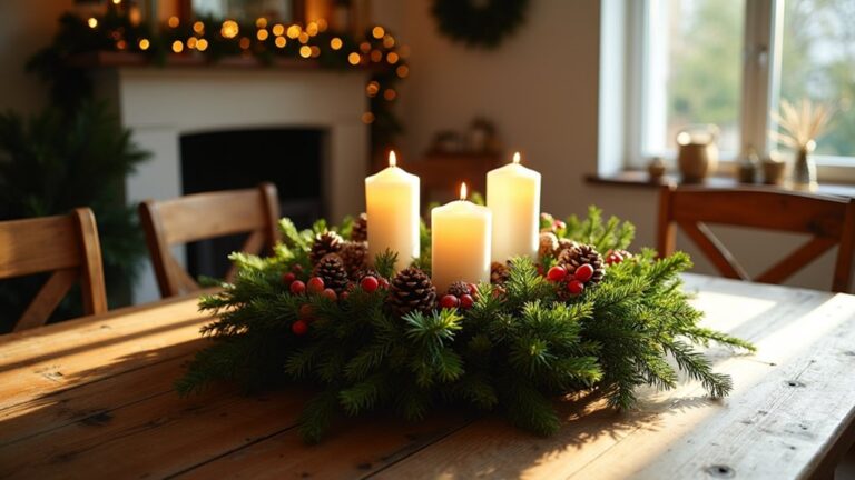 cozy christmas wreath centerpieces
