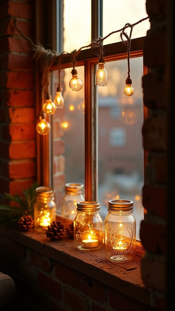 cozy diy mason jar lanterns