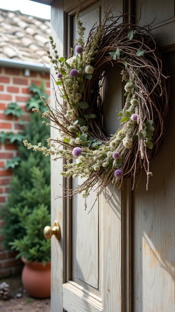 cozy dried flower arrangement