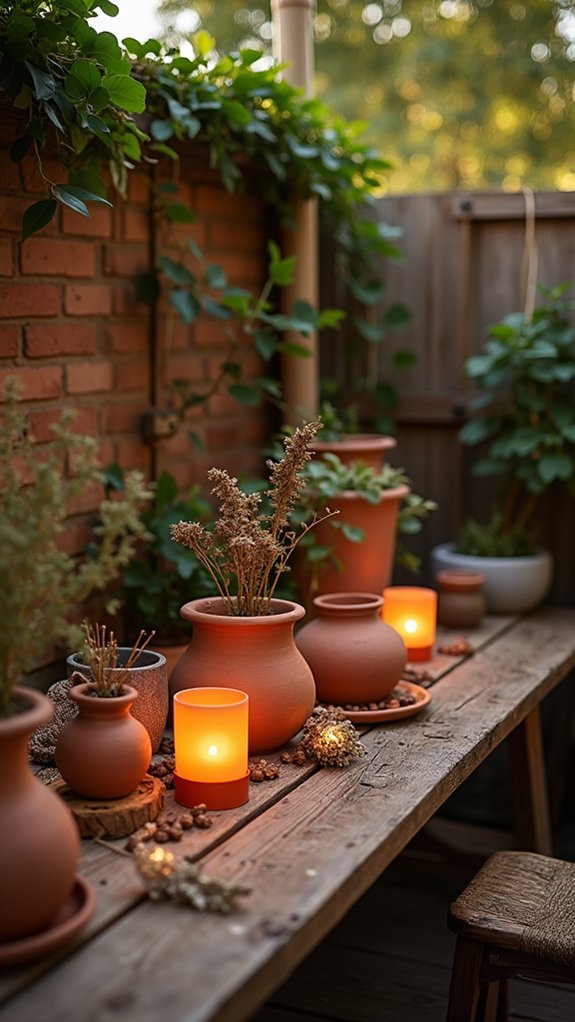 cozy earthy terracotta lights