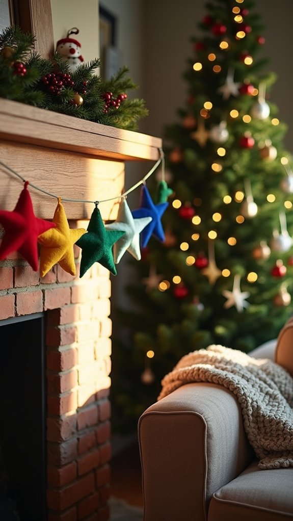 cozy felt star garland