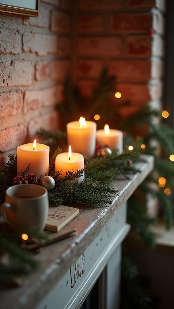 cozy festive candle ambiance