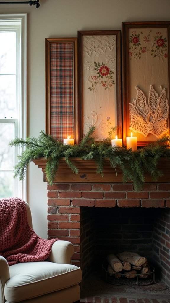 cozy festive fabric decor