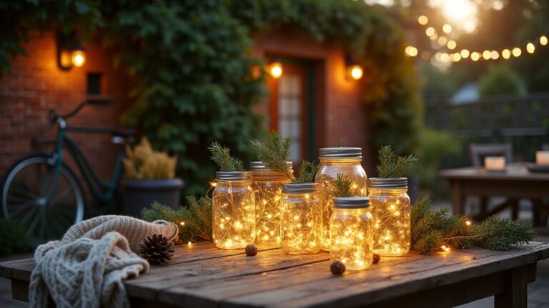 cozy festive jar decorations