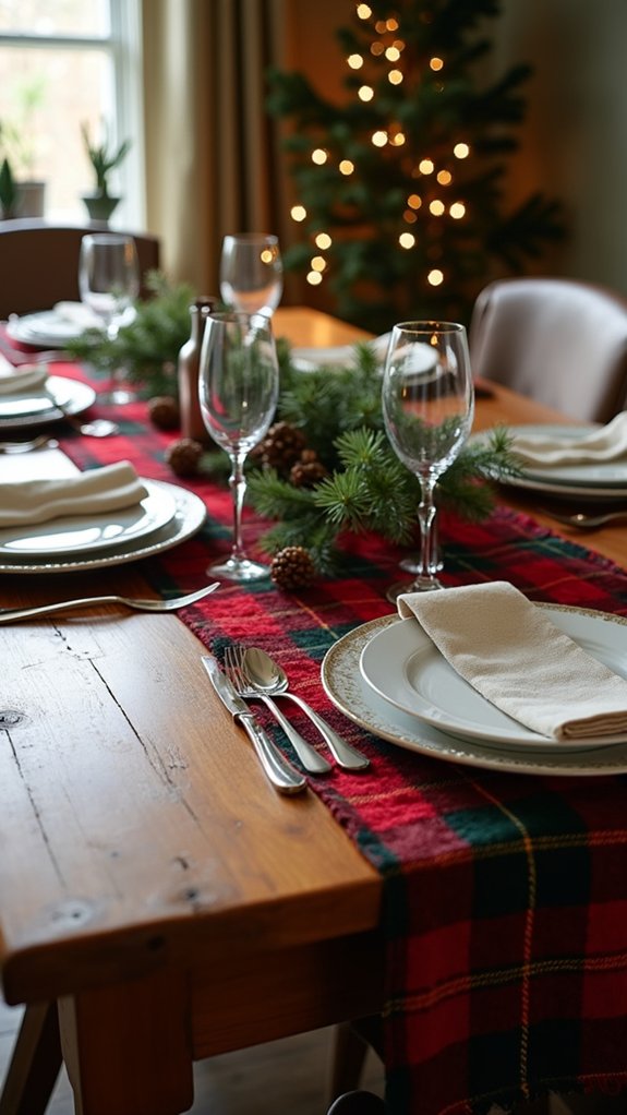 cozy festive table setting