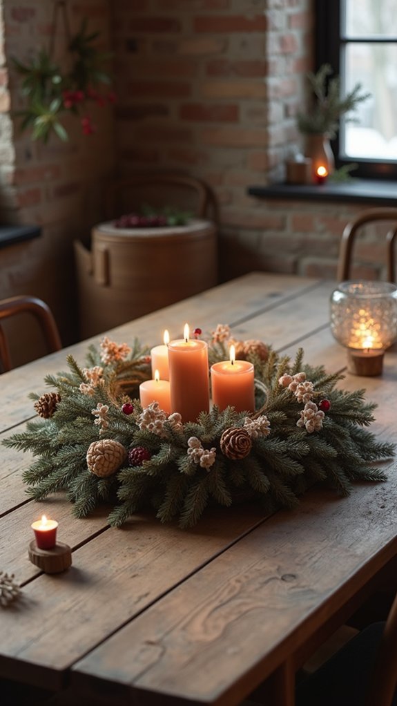 cozy flannel rustic wreath