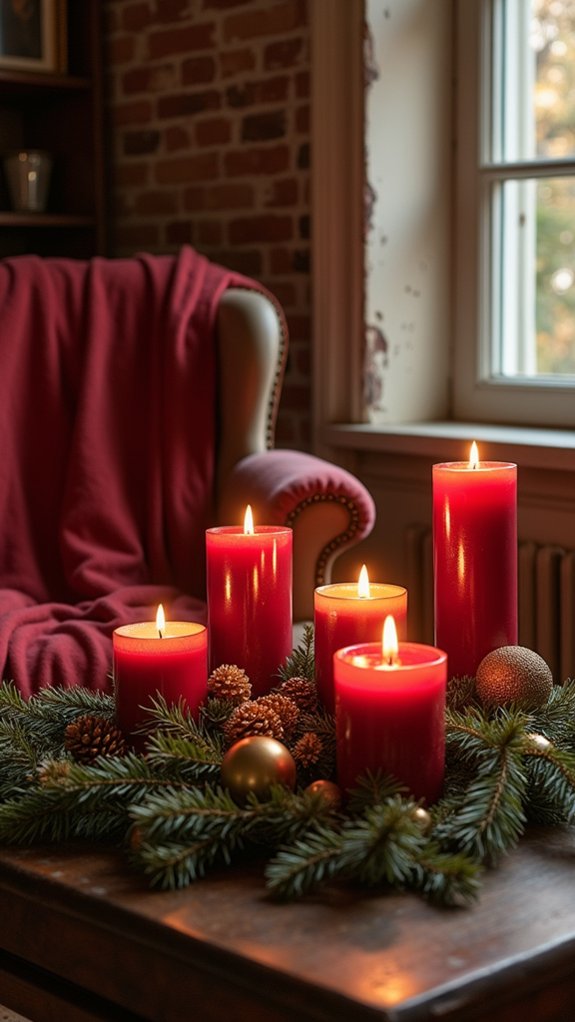 cozy holiday ambiance candles