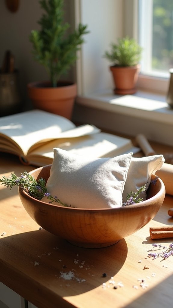 cozy holiday scented sachets