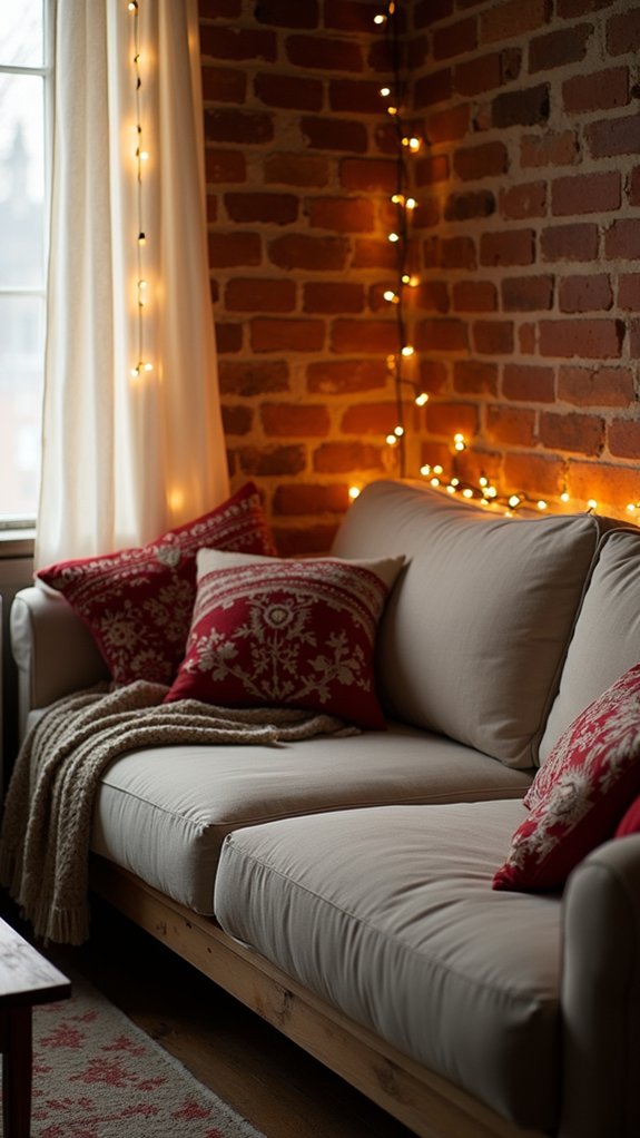 cozy holiday string lights