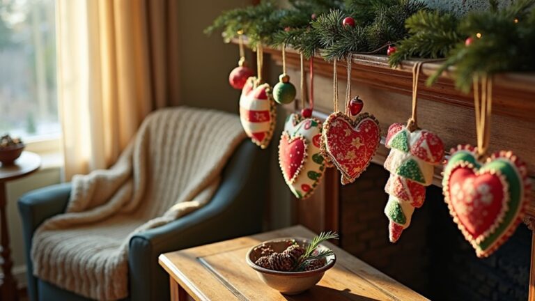cozy homemade fabric ornaments