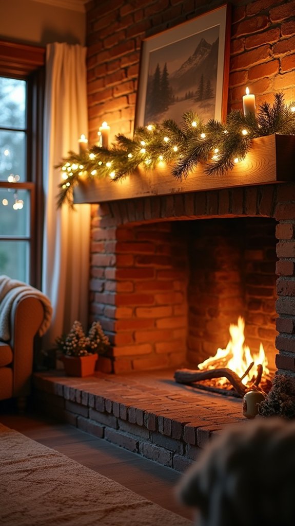 cozy magical fireplace ambiance