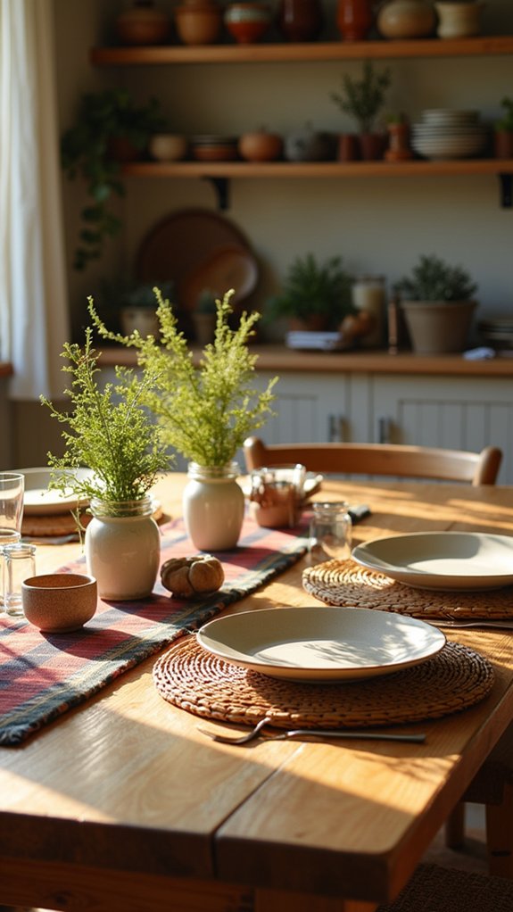cozy organic holiday table