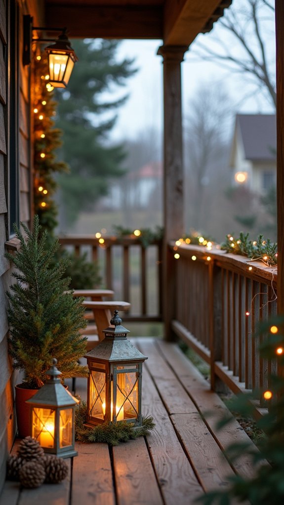 cozy pine lantern decor