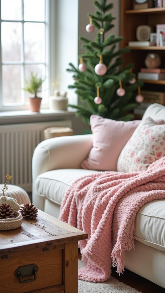 cozy pink plush warmth