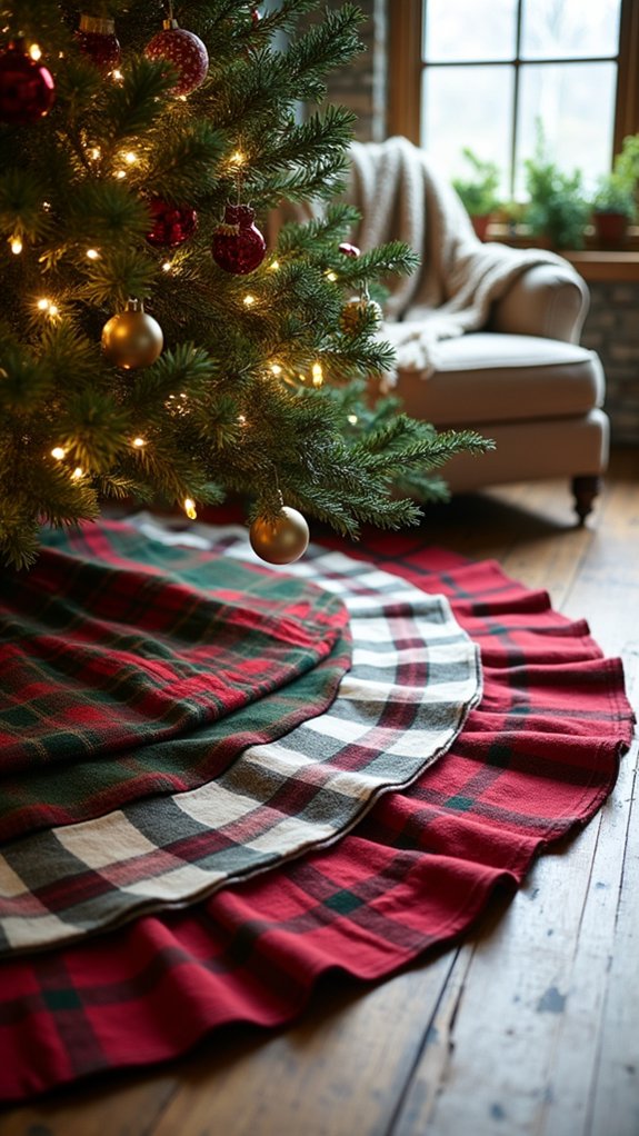 cozy plaid flannel layers