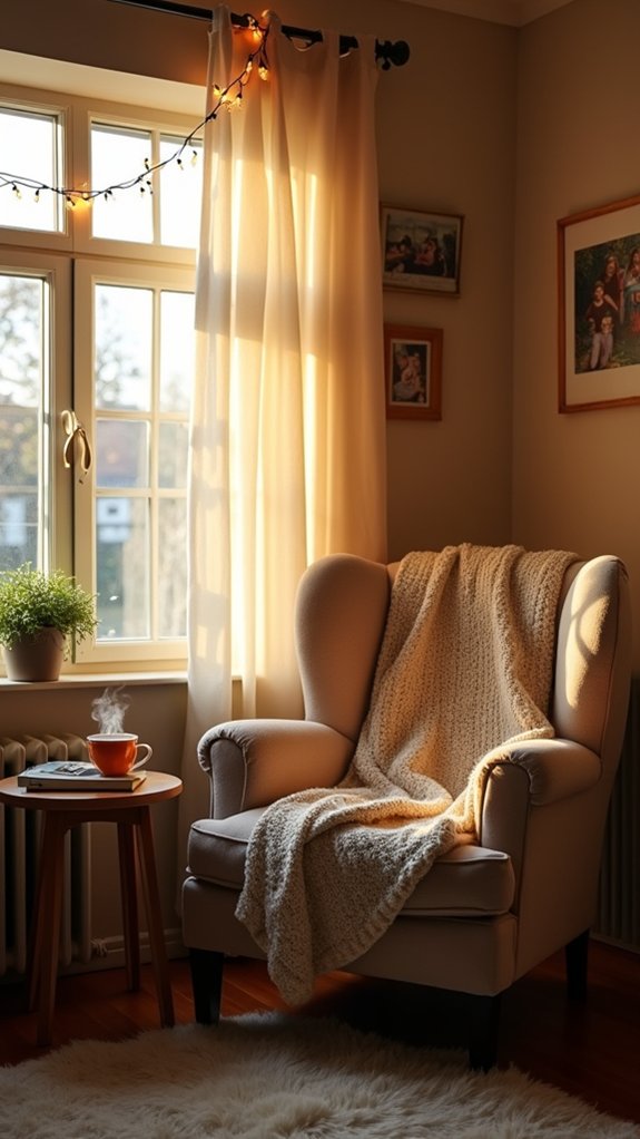 cozy reading nook creation