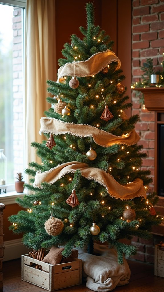cozy rustic burlap decorations
