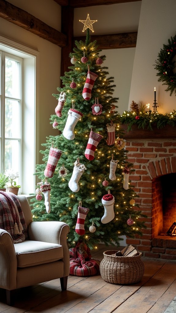 cozy rustic holiday stockings