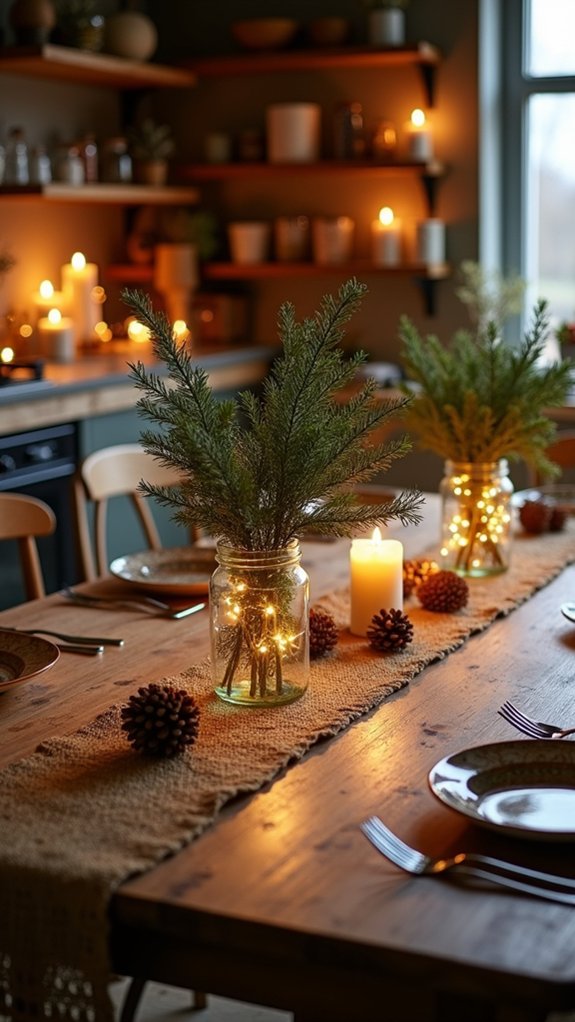 cozy rustic table ambiance