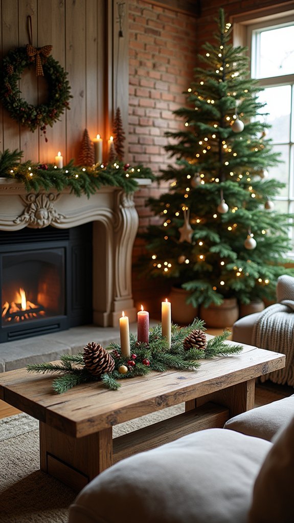 cozy rustic wooden accents