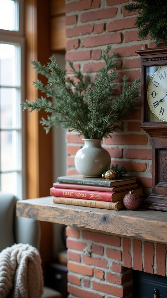 cozy seasonal book display