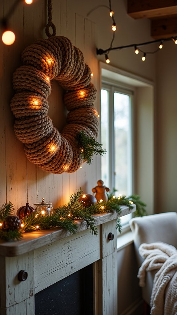 cozy sweater wreath decor