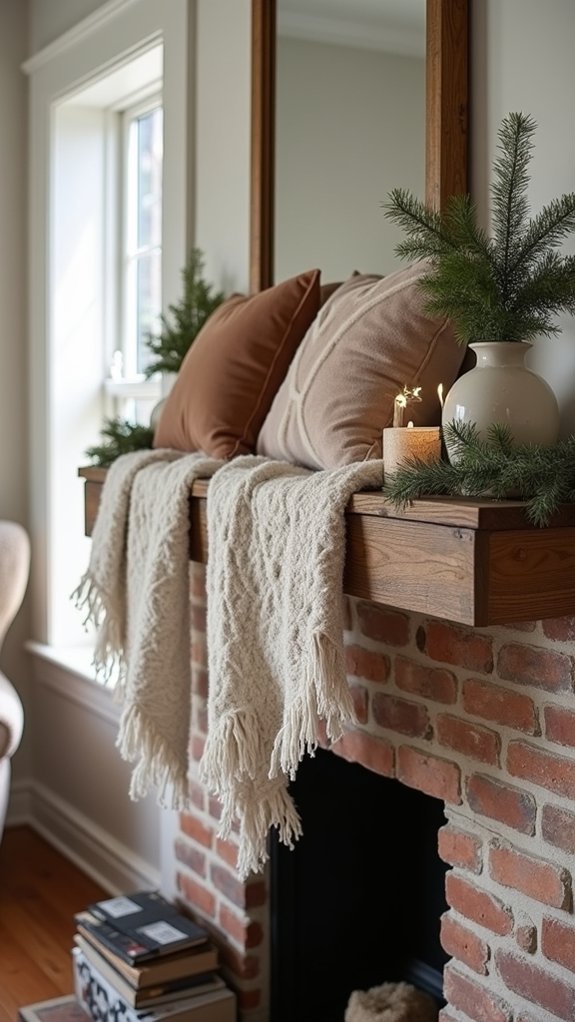cozy textiles for holiday decor