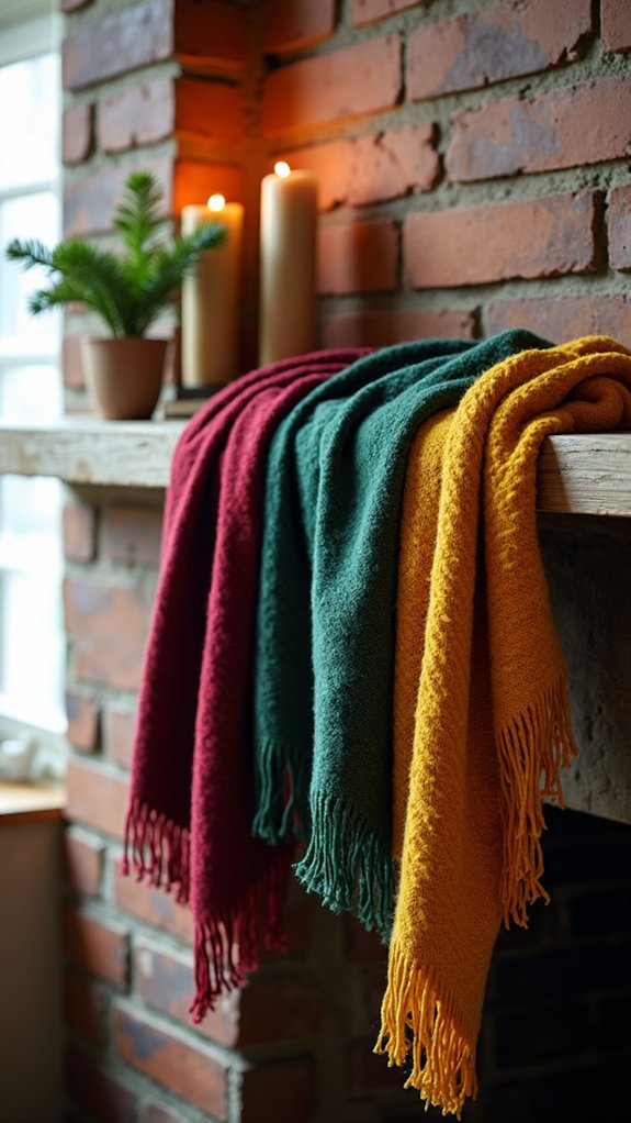cozy throws add color