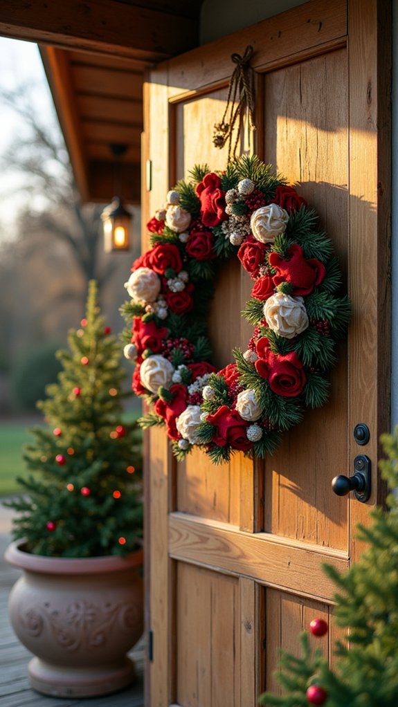 cozy traditional plaid wreath