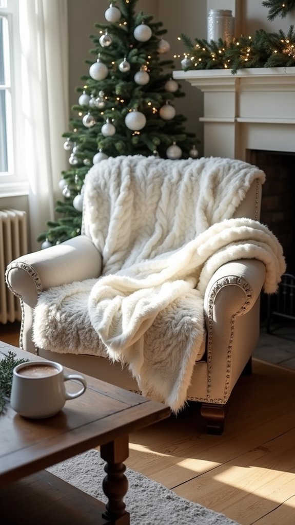 cozy white blankets enhance comfort