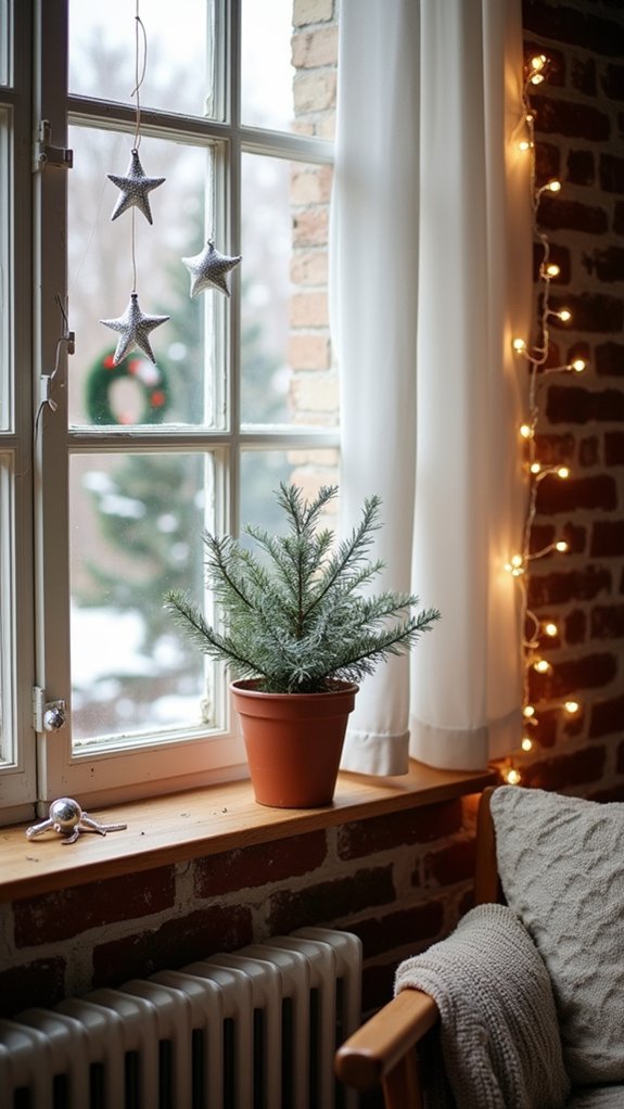 cozy window holiday decorations