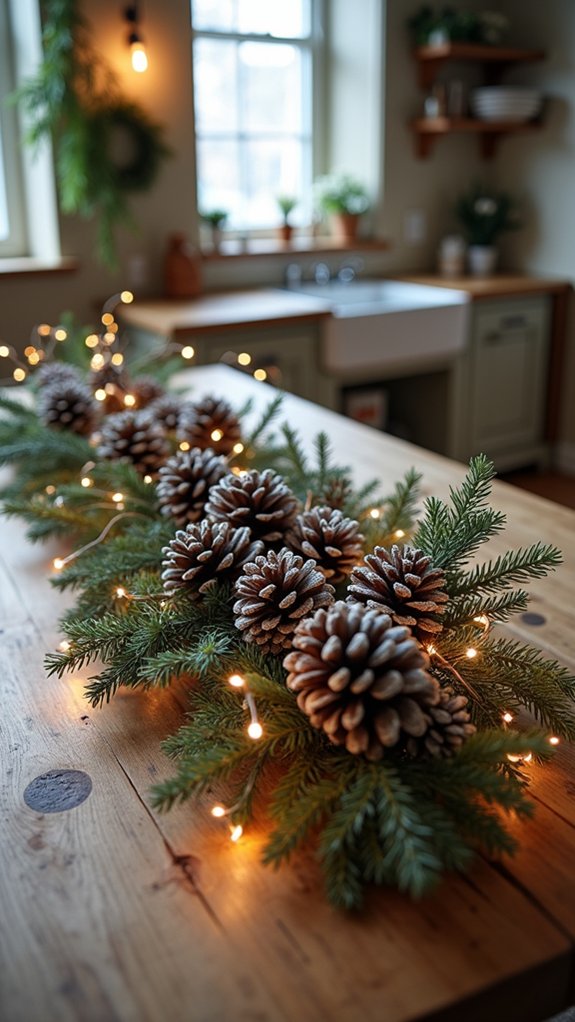 cozy wintry table decoration