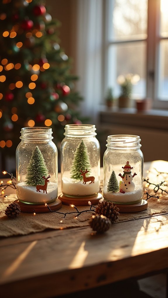 crafting personalized snow globes