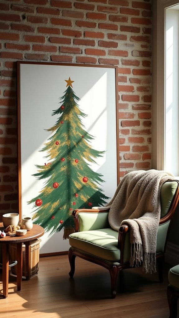 creative canvas holiday decoration