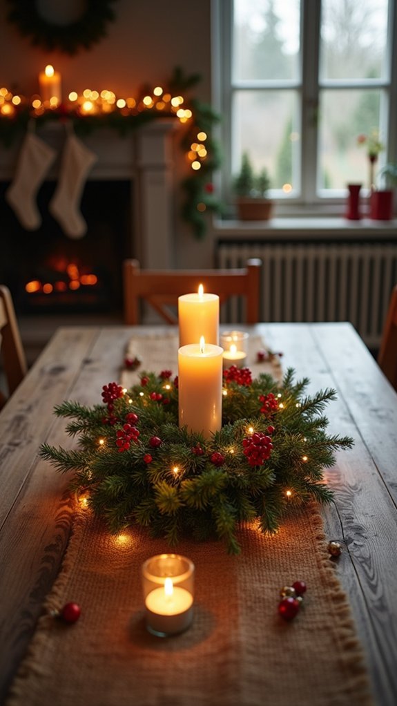 creative festive wreath centerpiece