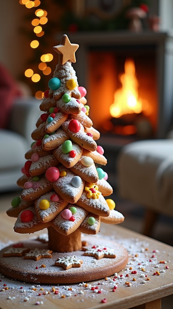 creative gingerbread tree decorating