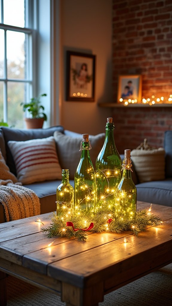 creative glass bottle decor
