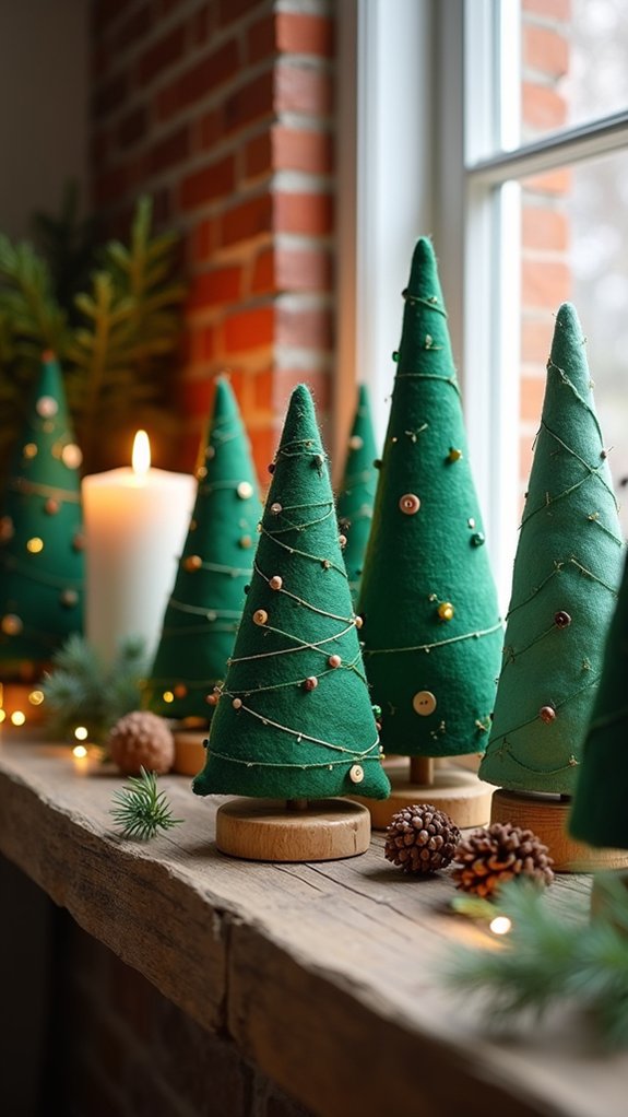 creative handmade felt trees