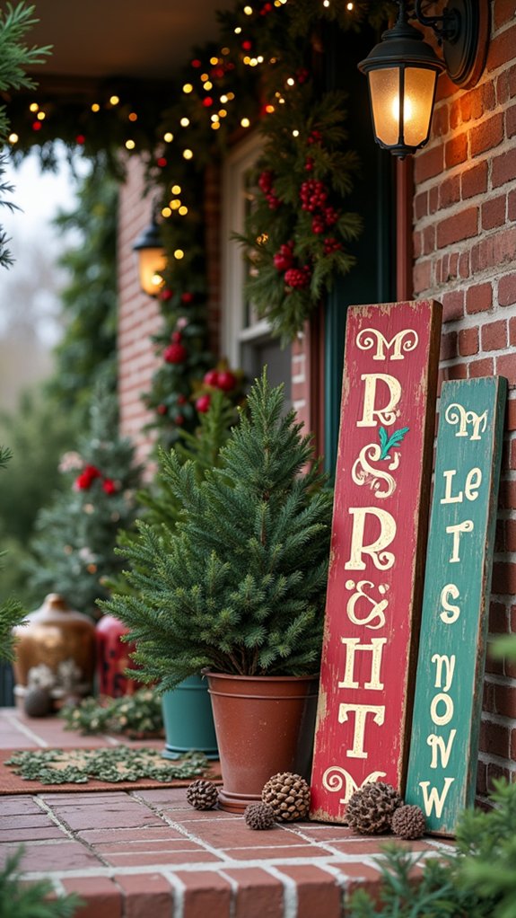 creative holiday decor signs