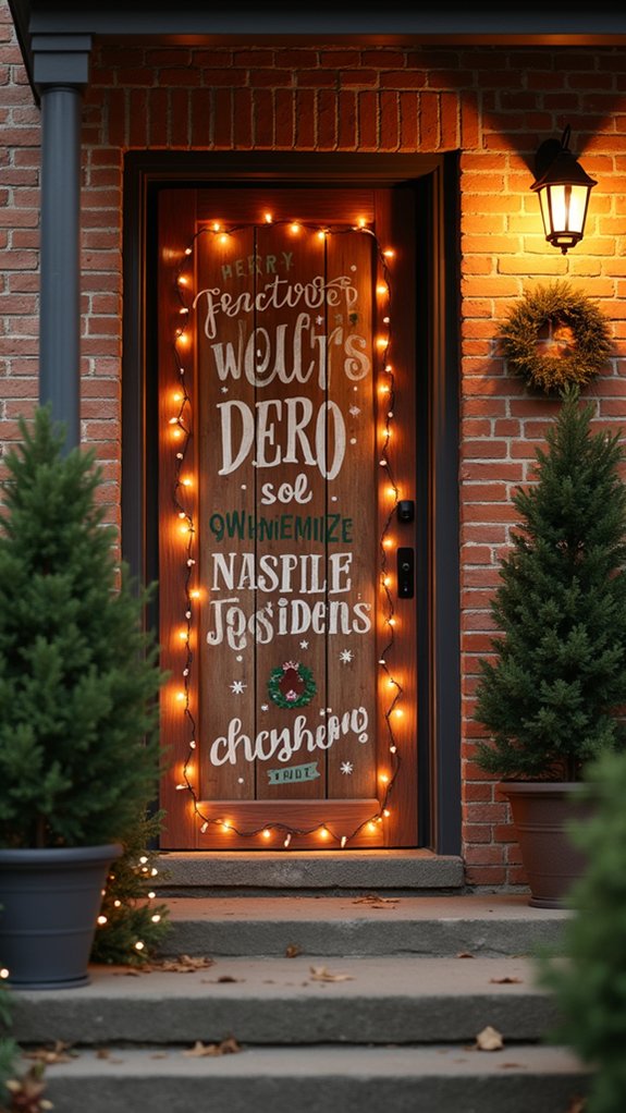 creative recycled holiday sign