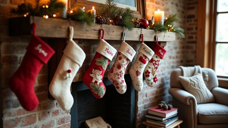 22 Personalized Stocking Mantle Ideas That Feel Extra Special custom festive decoration ideas