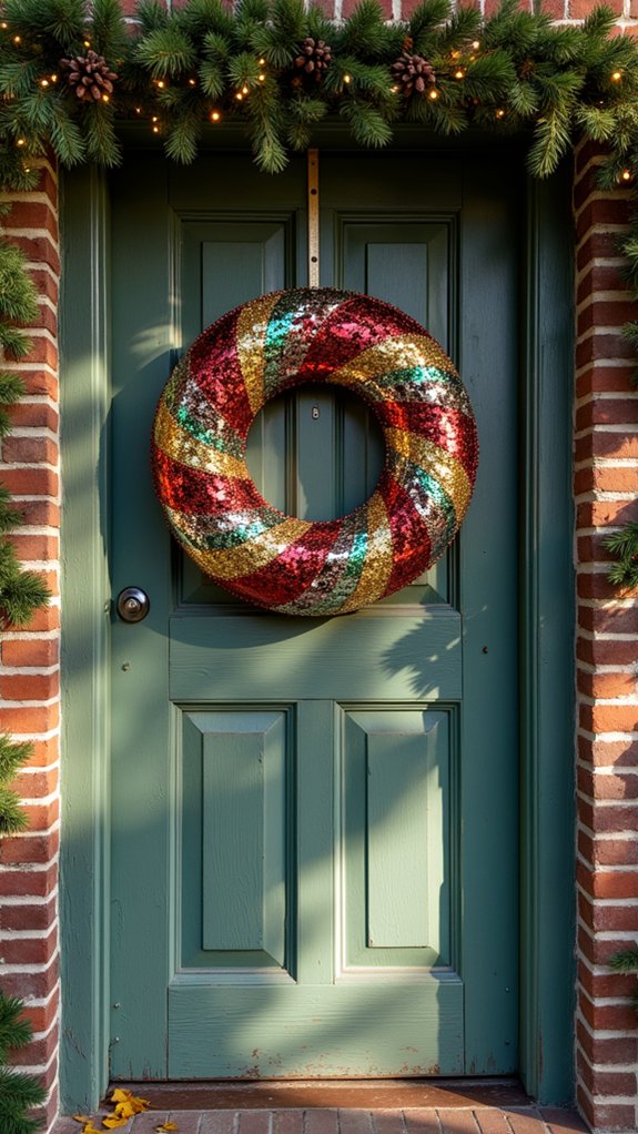 dazzling festive door decor