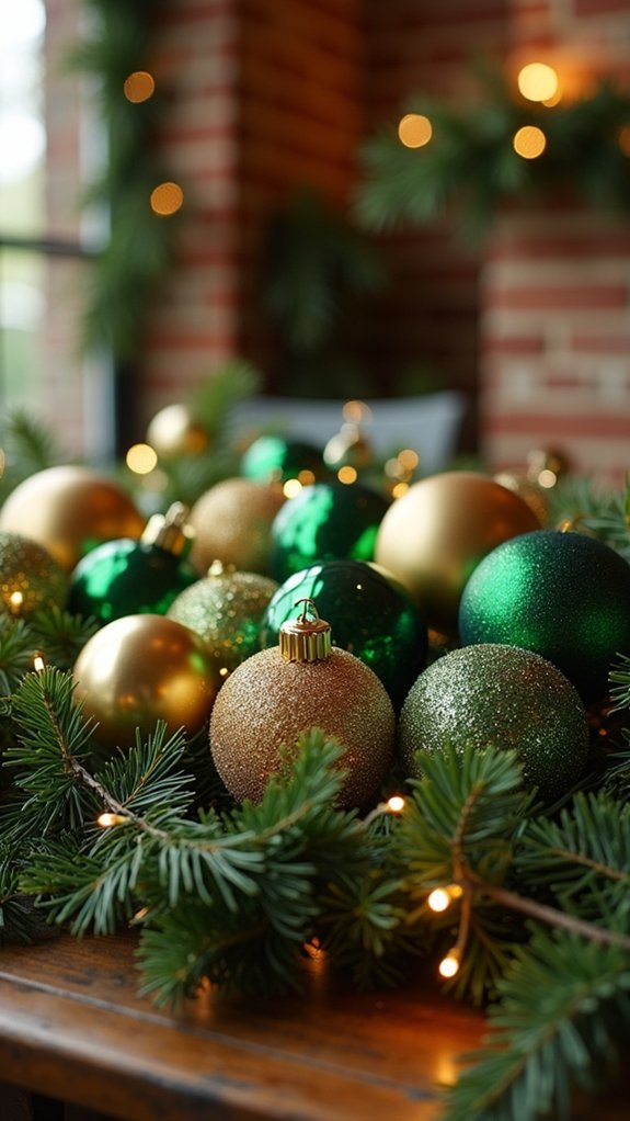 dazzling textured ornament display