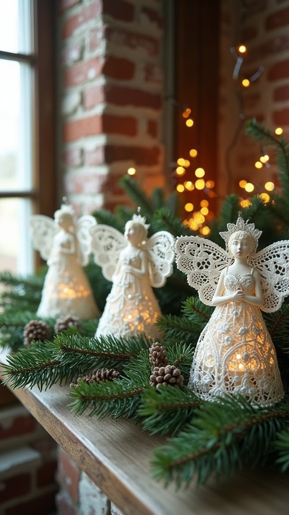 delicate lace angel ornaments