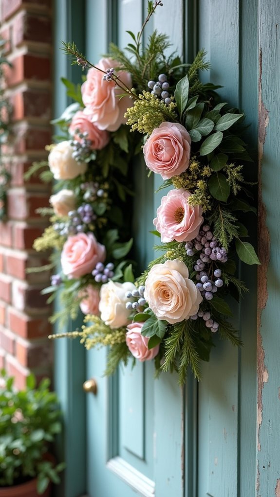 delicate pastel floral arrangement