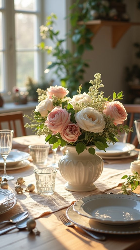 delicate pastel floral arrangements